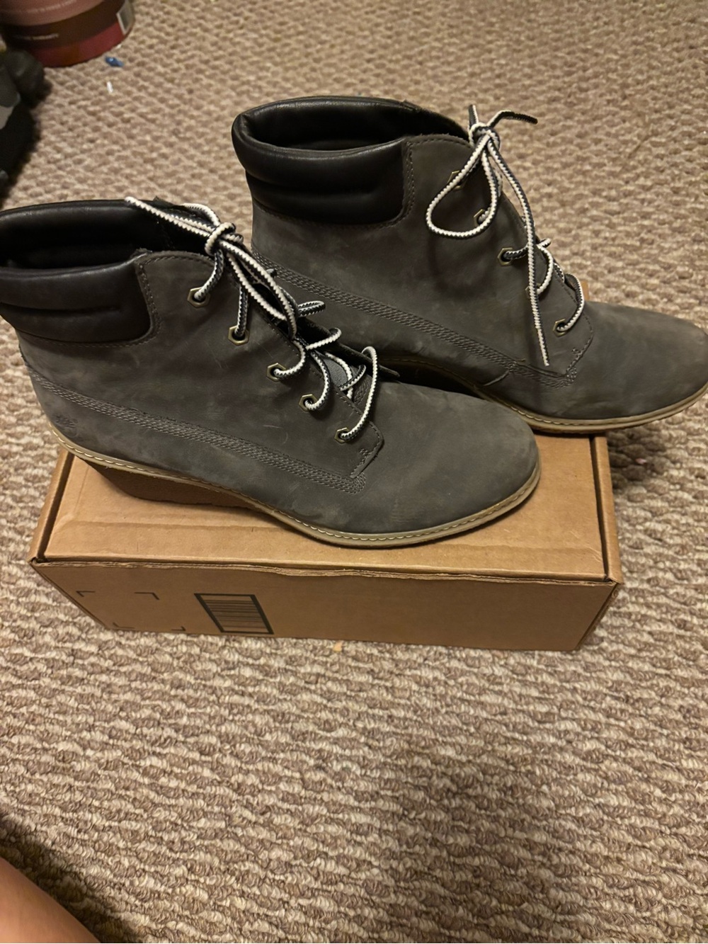 Women’s Timberland Lace-Up Ankle Boots in Dark Gray